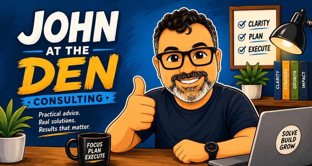 John at The Den Consulting illustrated header